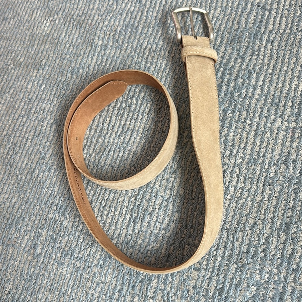 W. Kleinberg suede belt in tan